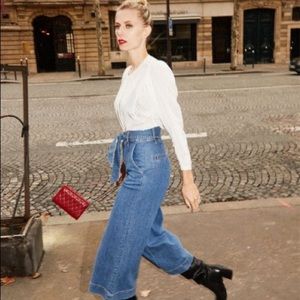 Joie Denim Sky Cropped Hight Waist Jeans